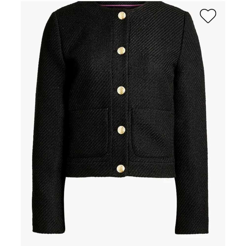 J. Crew Factory Black Jacket with Gold Buttons